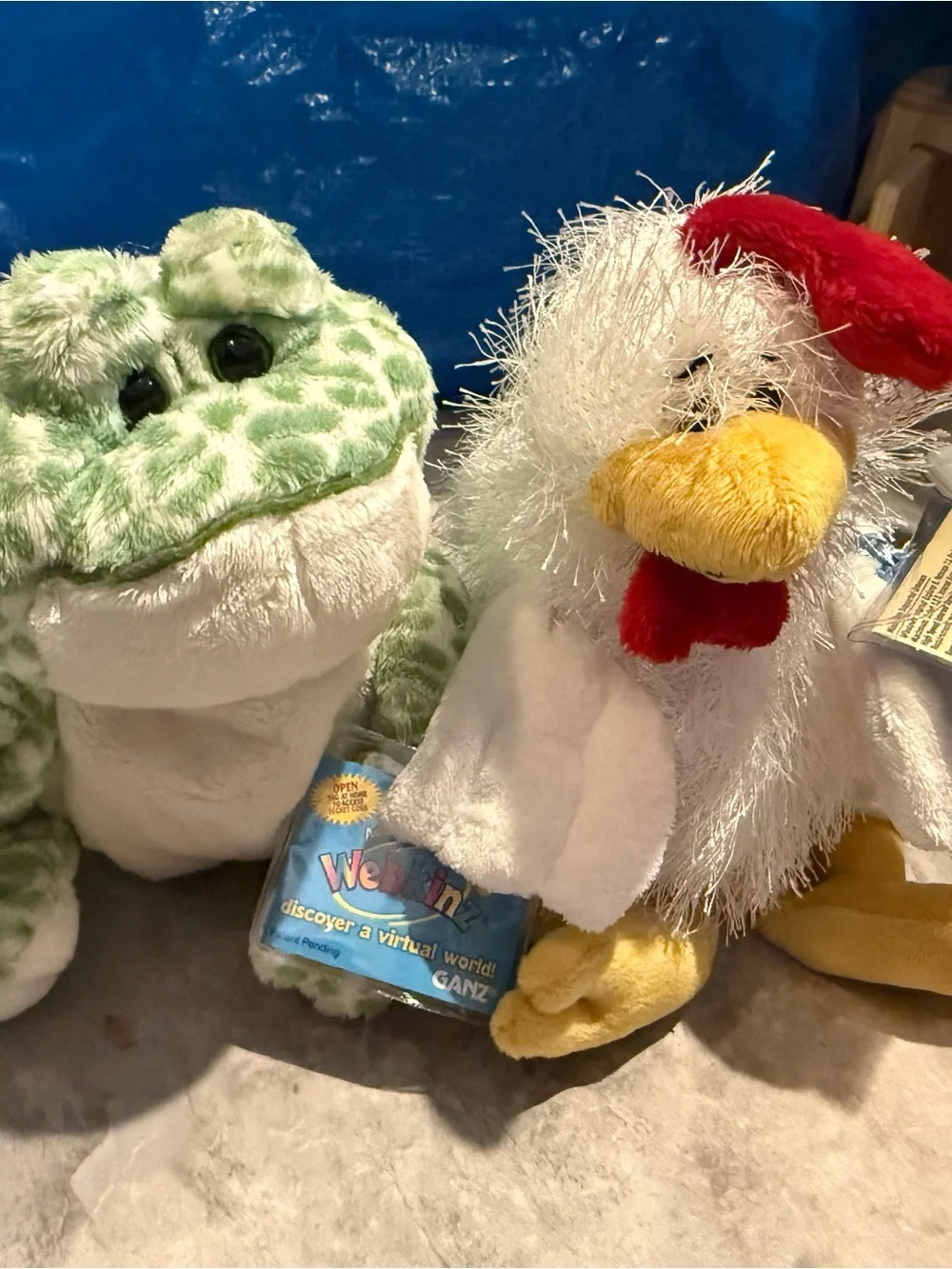 Ganz Plush White & Yellow Chicken Stuffed Animal - Cute Soft Kids Toy